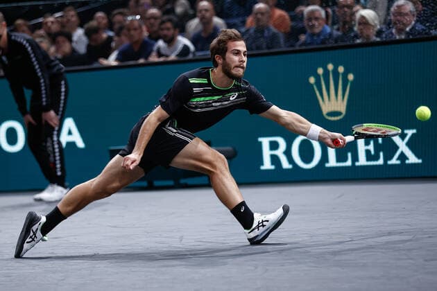 Hugo GASTON (FRA) TENNIS : Rolex Paris Masters - Quart de finale - 05 11 2021 AurelienMorissard Panoramic 