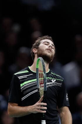 Hugo GASTON (FRA) TENNIS : Rolex Paris Masters - Quart de finale - 05 11 2021 AurelienMorissard Panoramic 