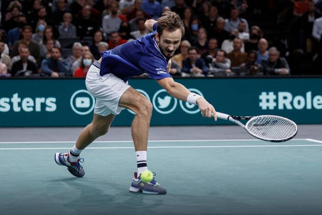 Daniil MEDVEDEV (RUS) TENNIS : Rolex Paris Masters - Quart de finale - 05 11 2021 AurelienMorissard Panoramic 