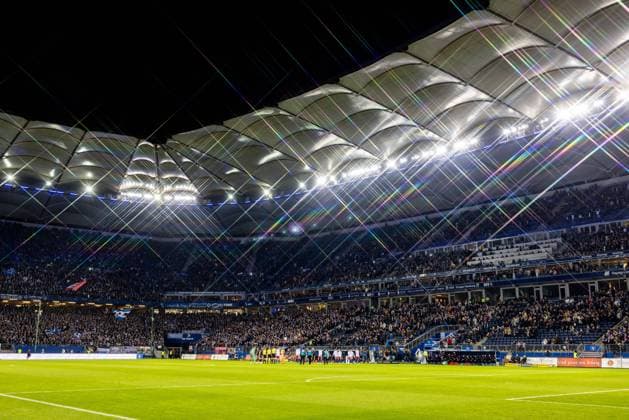 Hamburg, 16. Oktober 2021 - Fußball, 2. Bundesliga 2021 22, Hamburger SV - Fortuna Düsseldorf: Übersicht des Hamburger Volksparkstadion, Heimspielstätte des HSV DFL REGULATIONS PROHIBIT ANY USE OF PHOTOGRAPHS AS IMAGE SEQUENCES AND OR QUASI-VIDEO.