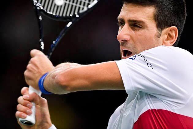Novak Djokovic (srb) TENNIS : Rolex Paris Masters J6 - Paris - 06 11 2021 JBAutissier Panoramic 