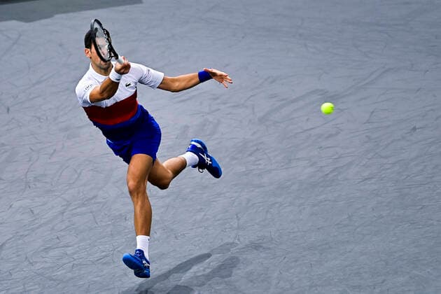 Novak Djokovic (srb) TENNIS : Rolex Paris Masters J6 - Paris - 06 11 2021 JBAutissier Panoramic 