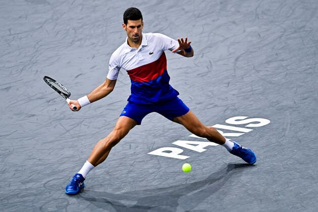 Novak Djokovic (srb) TENNIS : Rolex Paris Masters J6 - Paris - 06 11 2021 JBAutissier Panoramic 