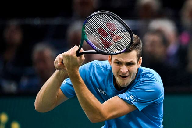 Hubert Hurkacz (Pol) TENNIS : Rolex Paris Masters J6 - Paris - 06 11 2021 JBAutissier Panoramic 