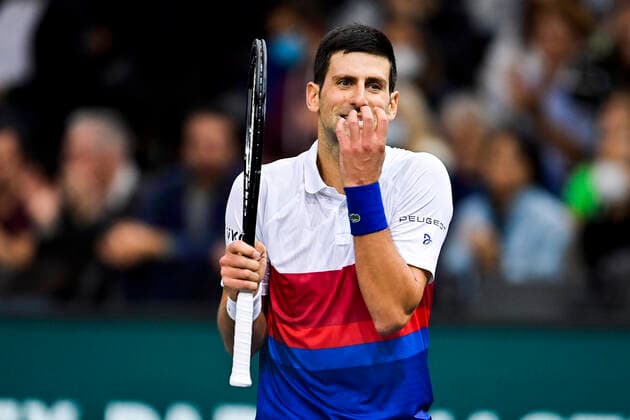 Novak Djokovic (srb) TENNIS : Rolex Paris Masters J6 - Paris - 06 11 2021 JBAutissier Panoramic 