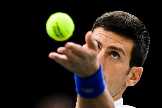 Novak Djokovic (srb) TENNIS : Rolex Paris Masters J6 - Paris - 06 11 2021 JBAutissier Panoramic 