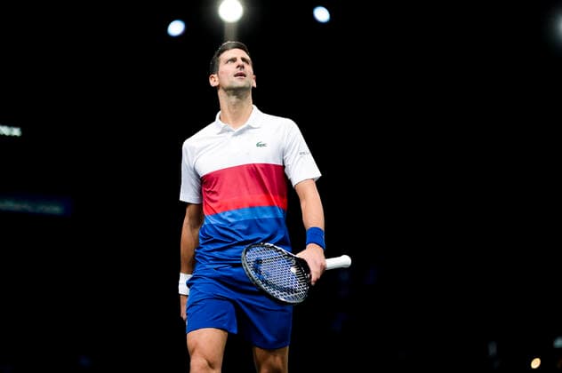 Novak Djokovic (srb) TENNIS : Rolex Paris Masters J6 - Paris - 06 11 2021 JBAutissier Panoramic 
