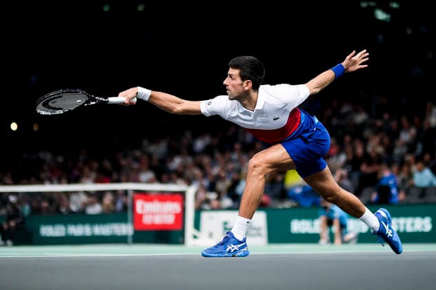 Novak Djokovic (srb) TENNIS : Rolex Paris Masters J6 - Paris - 06 11 2021 JBAutissier Panoramic 