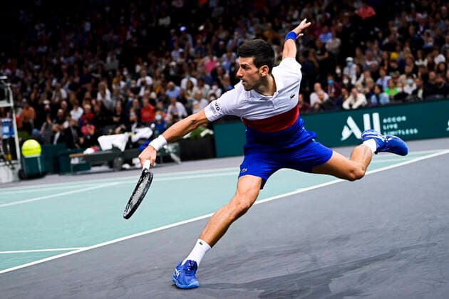 Novak Djokovic (srb) TENNIS : Rolex Paris Masters J6 - Paris - 06 11 2021 JBAutissier Panoramic 