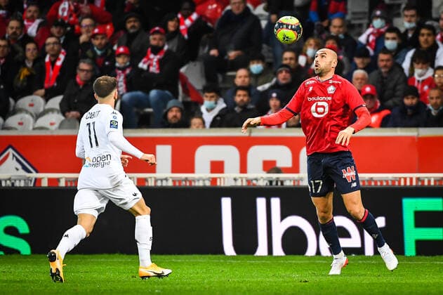 Burak YILMAZ of Lille FOOTBALL : Lille OSC vs Angers SCO - Ligue 1 Uber Eats - 06 11 2021 MatthieuMirville Panoramic 