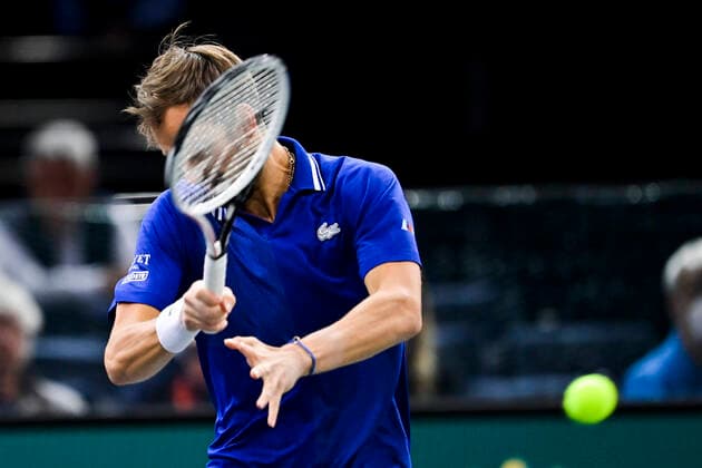 Daniil Medvedev (Rus) TENNIS : Rolex Paris Masters J6 - Paris - 06 11 2021 JBAutissier Panoramic 
