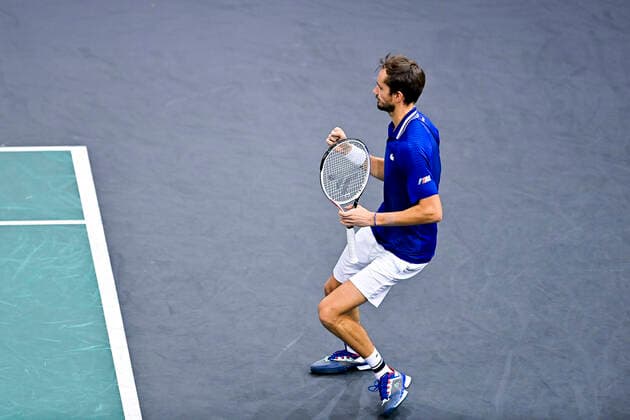 Daniil Medvedev (Rus) TENNIS : Rolex Paris Masters J6 - Paris - 06 11 2021 JBAutissier Panoramic 