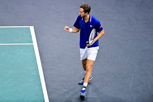 Daniil Medvedev (Rus) TENNIS : Rolex Paris Masters J6 - Paris - 06 11 2021 JBAutissier Panoramic 