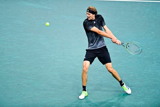 Alexander Zverev (Ger) TENNIS : Rolex Paris Masters J6 - Paris - 06 11 2021 JBAutissier Panoramic 