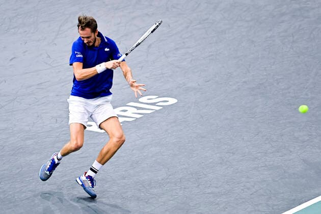 Daniil Medvedev (Rus) TENNIS : Rolex Paris Masters J6 - Paris - 06 11 2021 JBAutissier Panoramic 