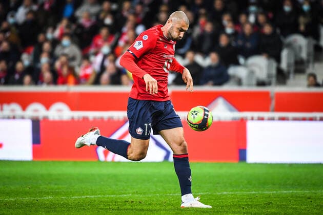 Burak YILMAZ of Lille FOOTBALL : Lille OSC vs Angers SCO - Ligue 1 Uber Eats - 06 11 2021 MatthieuMirville Panoramic 