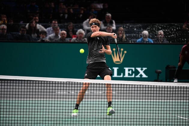 Alexander Zverev (GER) during the Rolex Paris Master 2021 at the Accord Arena on saturday november 6, 2021. Paris. France Copyright: AntonioxBorga