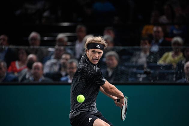 Alexander Zverev (GER) during the Rolex Paris Master 2021 at the Accord Arena on saturday november 6, 2021. Paris. France Copyright: AntonioxBorga