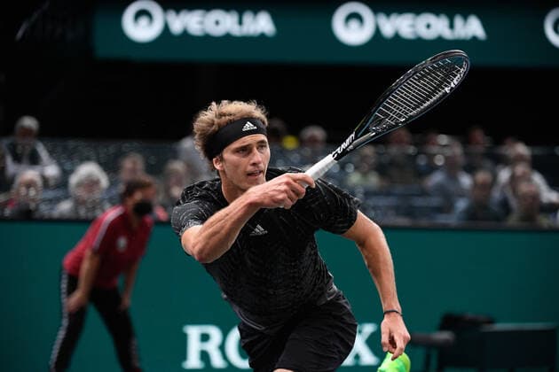 Alexander Zverev (GER) during the Rolex Paris Master 2021 at the Accord Arena on saturday november 6, 2021. Paris. France Copyright: AntonioxBorga