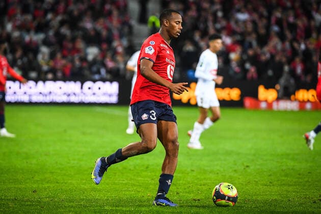 Tiago DJALO of Lille FOOTBALL : Lille OSC vs Angers SCO - Ligue 1 Uber Eats - 06 11 2021 MatthieuMirville Panoramic 