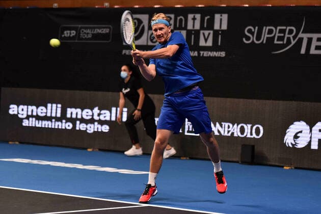 IPP20211106 Tennis: ATP, Tennis Herren Challenger Tour, Internazionali di Bergamo 2021, Zdenek Kolar (Cze) (Verwendung nur in Deutschland - GERMANY ONLY) *** IPP20211106 Tennis ATP Challenger Tour, Internazionali di Bergamo 2021, Zdenek Kolar Cze Use only in Germany GERMANY ONLY 