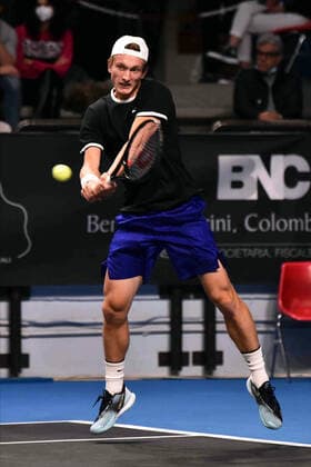 IPP20211106 Tennis: ATP, Tennis Herren Challenger Tour, Internazionali di Bergamo 2021, Jiri Lehecka (Cze) (Verwendung nur in Deutschland - GERMANY ONLY) *** IPP20211106 Tennis ATP Challenger Tour, Internazionali di Bergamo 2021, Jiri Lehecka Cze Use only in Germany GERMANY ONLY 