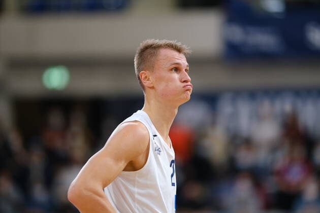 Niklas Wuerzner (MLP Academics Heidelberg, 2) beim BBL Spiel der MLP Academics Heidelberg vs. medi bayreuth Basketball in der 1.Basketball Bundesliga am 06.11.2021 MLP Academics Heidelberg vs. medi bayreuth basketball, Basketball, Easycredit BBL, 06.11.2021 Heidelberg Copyright: xEibner-Pressefotox xMichaelxBermelx