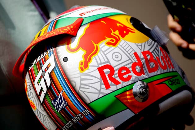 Helmet of 11 Sergio Perez (MEX, Red Bull Racing), F1 Grand Prix of Mexico at Autodromo Hermanos Rodriguez on November 6, 2021 in Mexico City, Mexico. (Photo by HOCH ZWEI) Mexico City Mexico