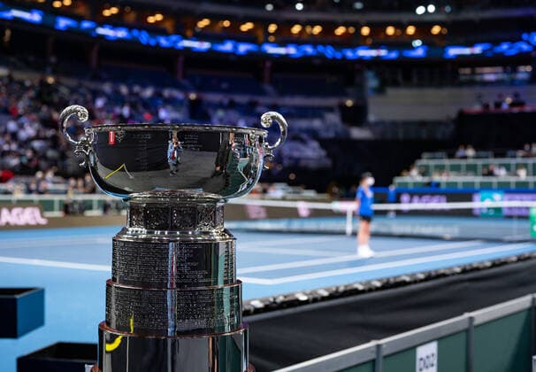 2021 Billie Jean King Cup Finals Russia - Switzerland Final Match 2 Trophy 2021 Billie Jean King Cup Finals