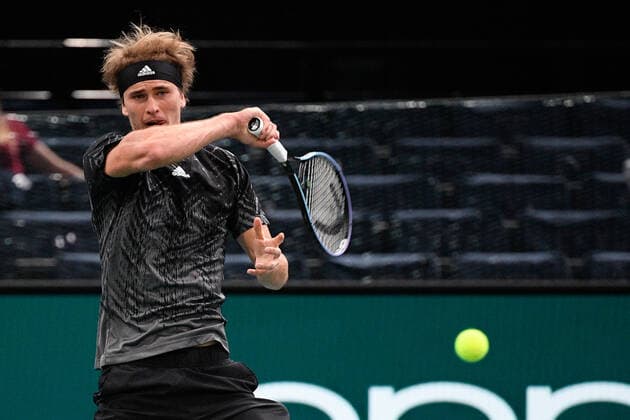 Alexander Zverev (GER) during the Rolex Paris Master 2021 at the Accord Arena on saturday november 6, 2021. Paris. France. Copyright: AntonioxBorga