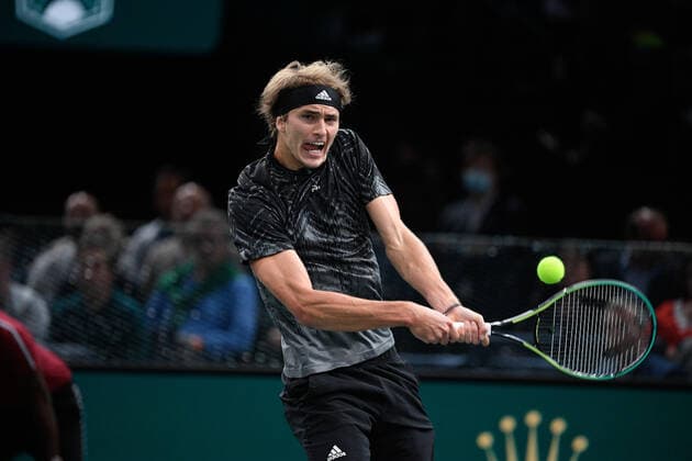 Alexander Zverev (GER) during the Rolex Paris Master 2021 at the Accord Arena on saturday november 6, 2021. Paris. France. Copyright: AntonioxBorga