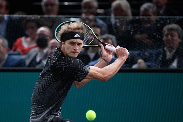 Alexander Zverev (GER) during the Rolex Paris Master 2021 at the Accord Arena on saturday november 6, 2021. Paris. France. Copyright: AntonioxBorga