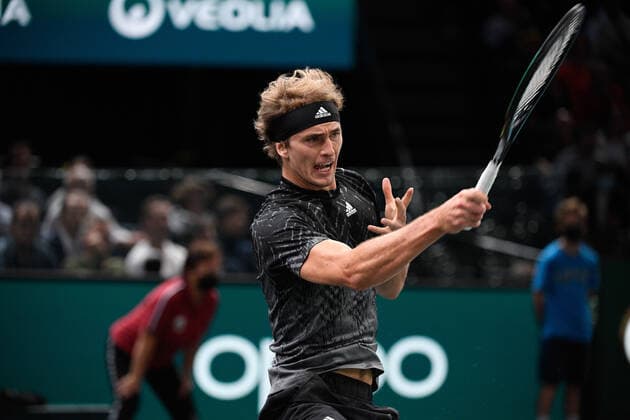 Alexander Zverev (GER) during the Rolex Paris Master 2021 at the Accord Arena on saturday november 6, 2021. Paris. France. Copyright: AntonioxBorga