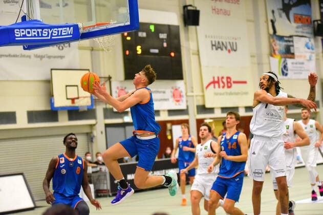 Lenny Liedtke (Orange Academy 5) GER, Basketball Barmer 2. Bundesliga Pro B, White Wings Hanau gegen Orange Academy Ulm 06.11.2021 Hanau Copyright: xEibnerxPressefotox xRalphxLehmbergx xLEHx