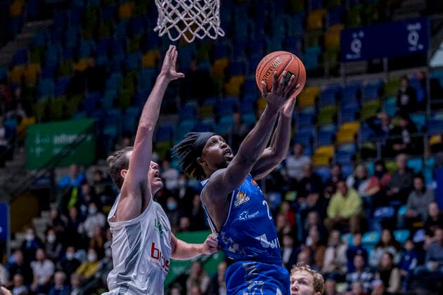 easyCredit BBL, Fraport Skyliners vs. Brose Bamberg, Frankfurt, Fraport Arena, 7.11.2021 Will Cherry (Fraport Skyliners 29), Fraport Skyliners vs. Brose Bamberg, Frankfurt, Fraport Arena, 7.11.2021 Copyright: xBEAUTIFULxSPORTS Gawlikx