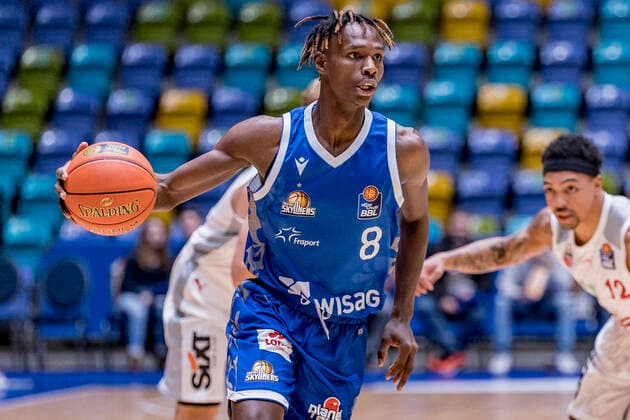 easyCredit BBL, Fraport Skyliners vs. Brose Bamberg, Frankfurt, Fraport Arena, 7.11.2021 Brancou Badio (Fraport Skyliners 8), Fraport Skyliners vs. Brose Bamberg, Frankfurt, Fraport Arena, 7.11.2021 Copyright: xBEAUTIFULxSPORTS Gawlikx
