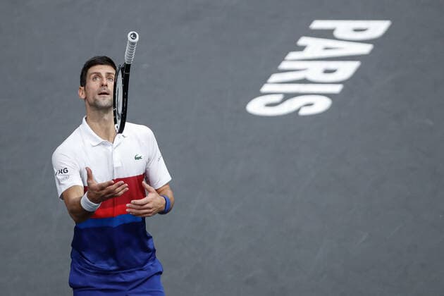 Novak DJOKOVIC (SRB) TENNIS : Rolex Paris Masters - Finale - 07 11 2021 AurelienMorissard Panoramic 