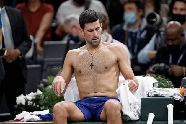 Novak DJOKOVIC (SRB) TENNIS : Rolex Paris Masters - Finale - 07 11 2021 AurelienMorissard Panoramic 
