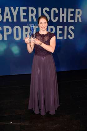 Tina Herrmann bei der 20. Verleihung des Bayerischen Sportpreises 2021 in der BMW-Welt München. München, 06.11.2021