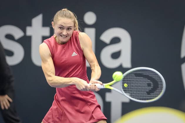 TENNIS - WTA, Tennis Damen Upper Austria Ladies Linz LINZ,AUSTRIA,07.NOV.21 - TENNIS - WTA Tour, Upper Austria Ladies Linz. Image shows Aliaksandra Sasnovich (BLR).  GEPAxpictures xManfredxBinder
