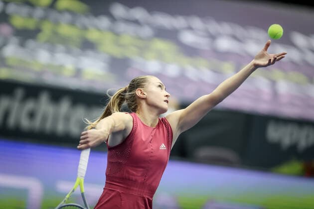 TENNIS - WTA, Tennis Damen Upper Austria Ladies Linz LINZ,AUSTRIA,07.NOV.21 - TENNIS - WTA Tour, Upper Austria Ladies Linz. Image shows Aliaksandra Sasnovich (BLR).  GEPAxpictures xManfredxBinder