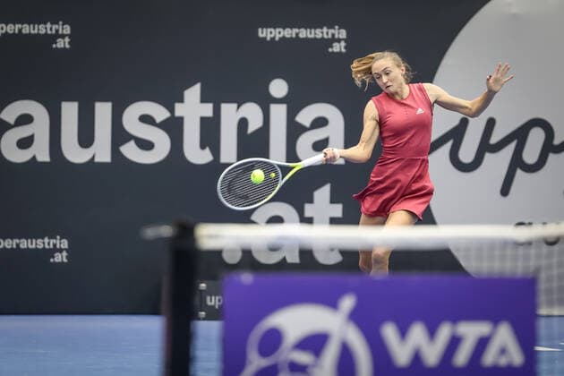 TENNIS - WTA, Tennis Damen Upper Austria Ladies Linz LINZ,AUSTRIA,07.NOV.21 - TENNIS - WTA Tour, Upper Austria Ladies Linz. Image shows Aliaksandra Sasnovich (BLR).  GEPAxpictures xManfredxBinder