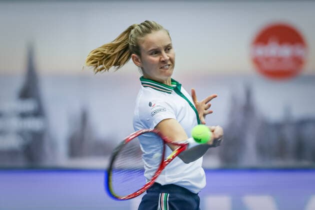 TENNIS - WTA, Tennis Damen Upper Austria Ladies Linz LINZ,AUSTRIA,07.NOV.21 - TENNIS - WTA Tour, Upper Austria Ladies Linz. Image shows Fiona Ferro (FRA).  GEPAxpictures xManfredxBinder