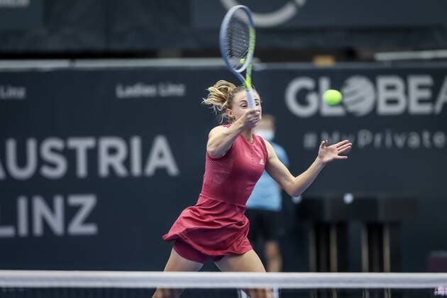 TENNIS - WTA, Tennis Damen Upper Austria Ladies Linz LINZ,AUSTRIA,07.NOV.21 - TENNIS - WTA Tour, Upper Austria Ladies Linz. Image shows Aliaksandra Sasnovich (BLR).  GEPAxpictures xManfredxBinder