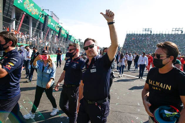 Christian Horner (GBR, Red Bull Racing), F1 Grand Prix of Mexico at Autodromo Hermanos Rodriguez on November 7, 2021 in Mexico City, Mexico. (Photo by HOCH ZWEI) Mexico City Mexico