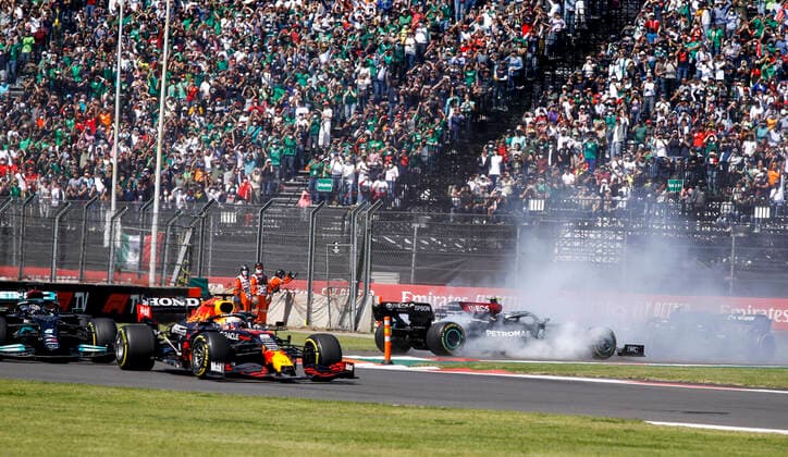 Start, 77 Valtteri Bottas (FIN, Mercedes-AMG Petronas F1 Team), F1 Grand Prix of Mexico at Autodromo Hermanos Rodriguez on November 7, 2021 in Mexico City, Mexico. (Photo by HOCH ZWEI) Mexico City Mexico