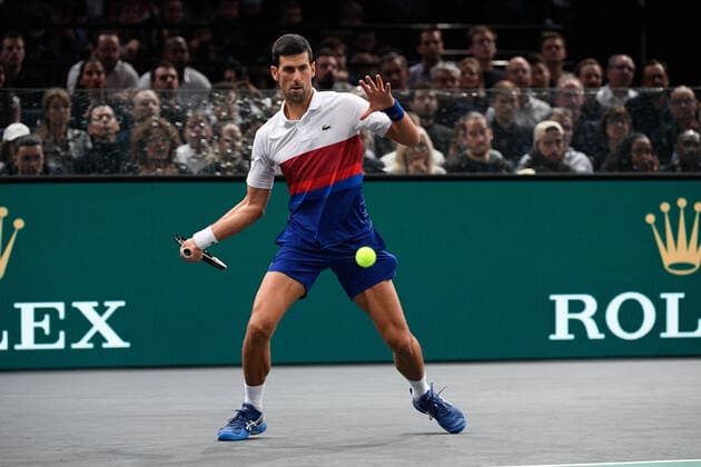 Novak Djokovic (SRB) during the Rolex Paris Master 2021 at the Accord Arena on sunday november 7, 2021. Paris. France. Copyright: AntonioxBorga