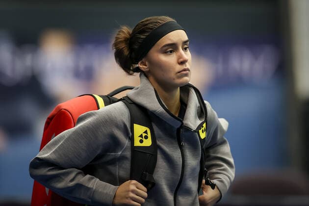 TENNIS - WTA, Tennis Damen Upper Austria Ladies Linz LINZ,AUSTRIA,08.NOV.21 - TENNIS - WTA Tour, Upper Austria Ladies Linz. Image shows Angelina Kalinina (UKR).  GEPAxpictures xManfredxBinder