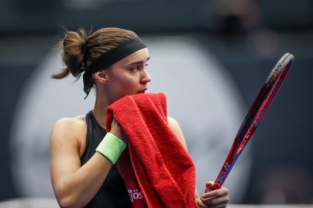 TENNIS - WTA, Tennis Damen Upper Austria Ladies Linz LINZ,AUSTRIA,08.NOV.21 - TENNIS - WTA Tour, Upper Austria Ladies Linz. Image shows Angelina Kalinina (UKR).  GEPAxpictures xManfredxBinder