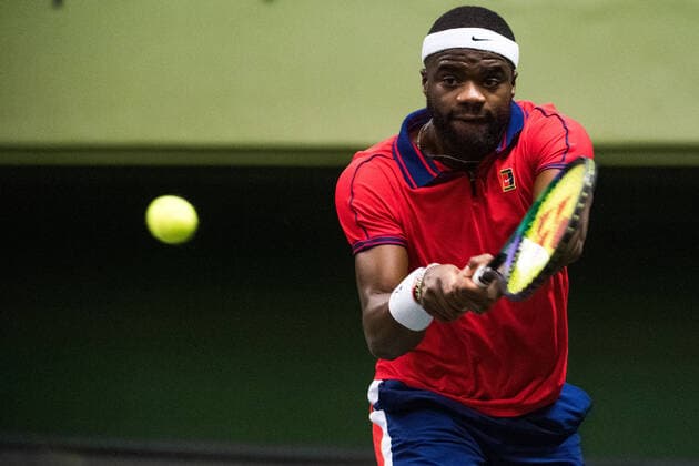 211108 Frances Tiafoe competes in men s first round Singles match during Stockholm Open on November 8, 2021 in Stockholm. Photo: Emma Wallskog BILDBYRAN COP 320 EW0028 tennis stockholm open sverige bbeng Copyright: EMMAxWALLSKOG BB211108BB333